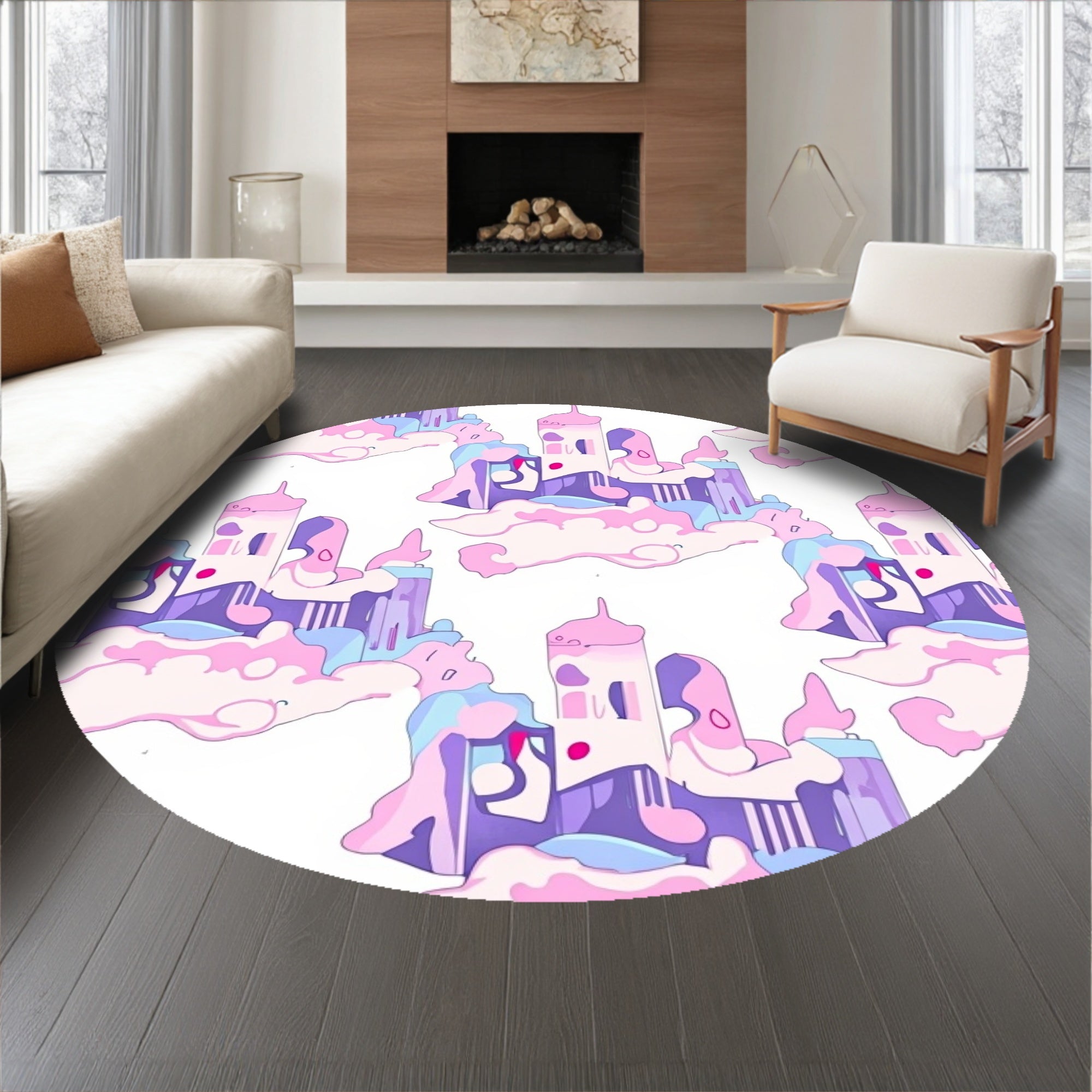 Enchanted Castle Shaggy Fluffy Cloud Dream(Pink)