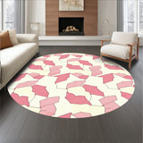 Hexagonal Mosaic Contemporary with Interconnected Shapes(Pink)