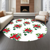 Festive Holly Berry Wreath Holiday Themed Floor(Red)