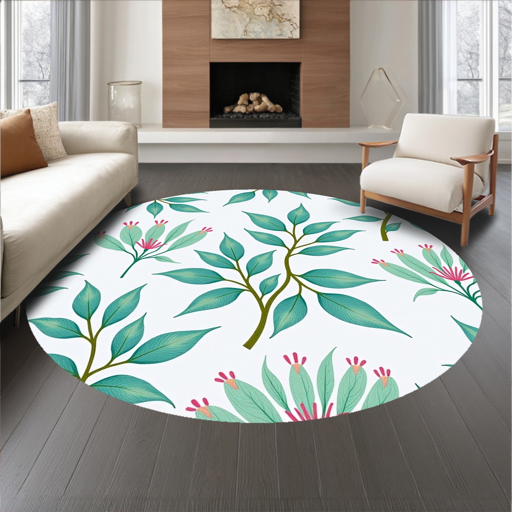 Elegant Verdant Bouquet Sophisticated Natural Artistry (Blue) - ODIKA