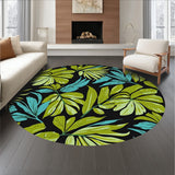 Tropical Foliage Exotic Leaf Artisan Handpainted (Green)