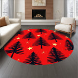 Pine Tree Forest with Starry Night Holiday Design(Red)