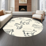 Provincial Ranch Nostalgic Agrarian Sketch(Beige)