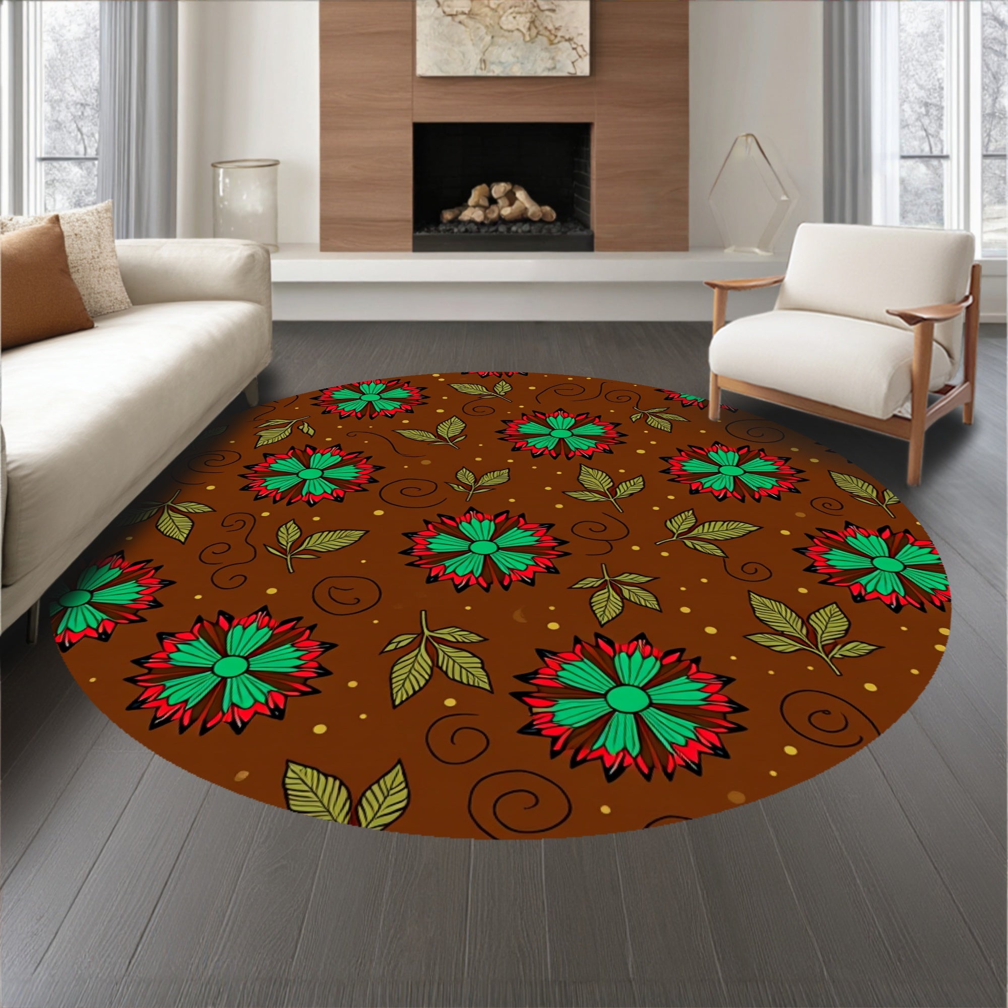 Winter Wonderland Interlocking Starburst and(Brown)