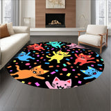 Jovial Meow Parade Festive Celebration With Dancing Kittens(Black)