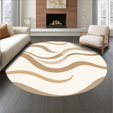 Abstract Waves Tufted Elegant Artisan Collection(Beige)
