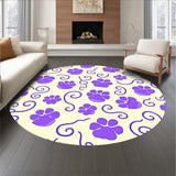 Adorable Puppy Paw Print Swirl Design (Purple)