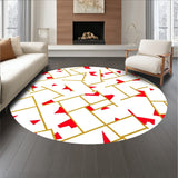 Contemporary Mosaic with Fragmented Shapes and Metallic Highlights (White) - ODIKA