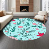 Festive Sea Shells and Evergreen Pine with Holiday Accents(Light Blue)