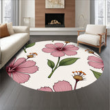 Botanical Print with Layered Hibiscus Illustrations (Pink)