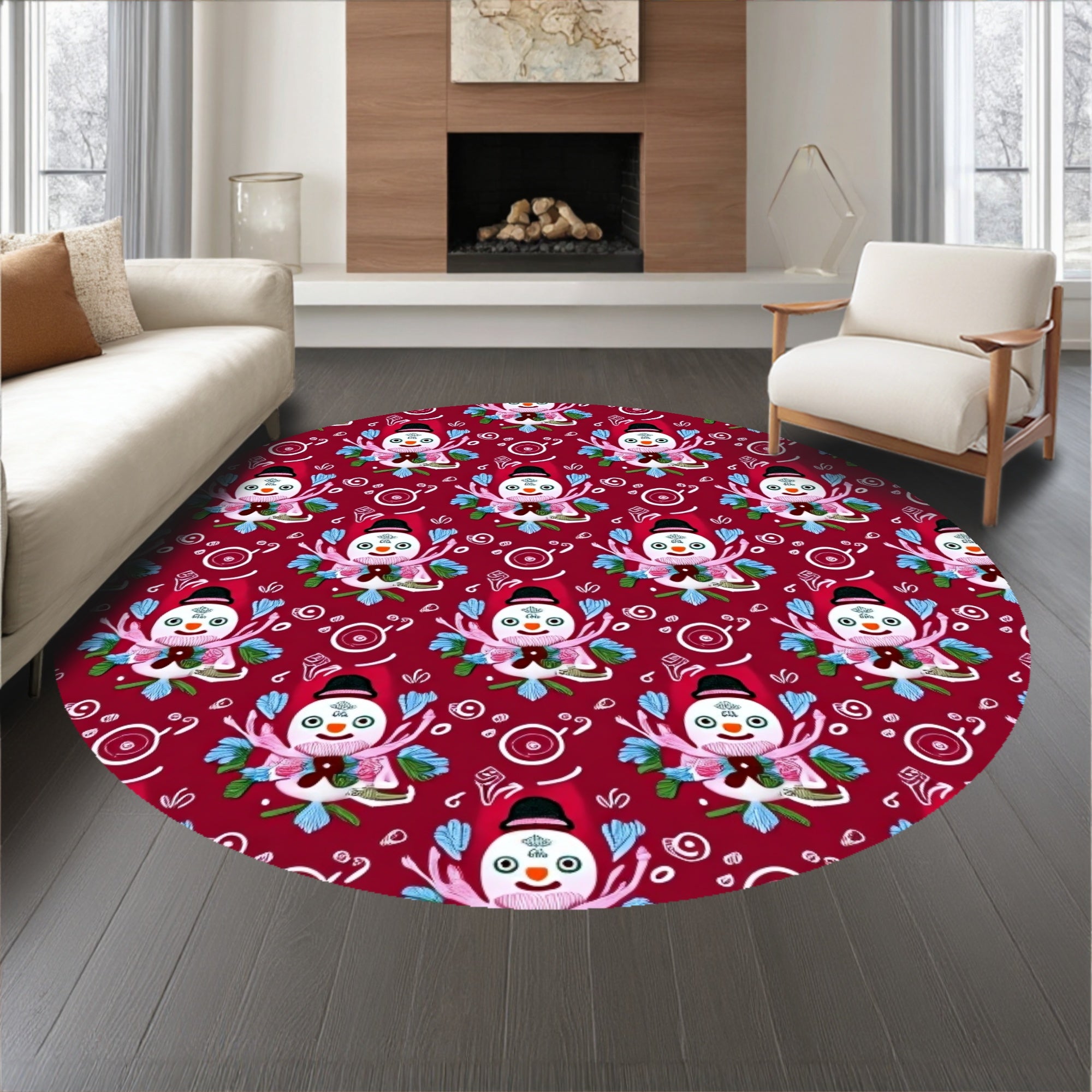 Merry Wintertime Pal Seasonal Festivity Statement(Red)