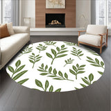 Luxurious Botanical Motif Accent With Decorative Fronds (Green)