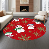 Enchanted Frosty Friends Gathering with Pine Branch Details(Red)