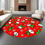 Jolly Santa Mosaic with Sprig and Holly Details(Red)