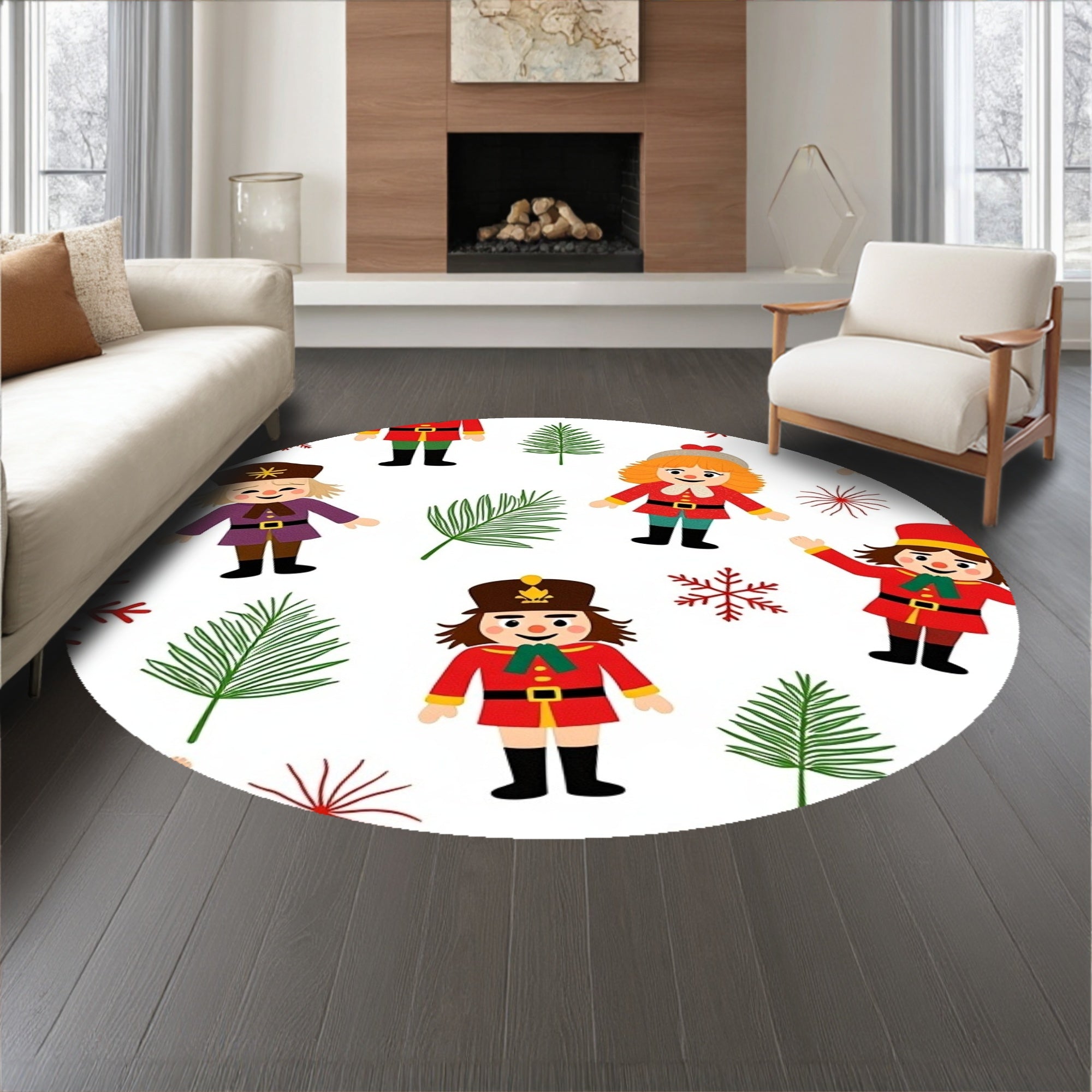 Jolly Traditional Guard Winter Wonderland Entrance Accent(White)