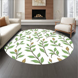 Elegant Ivy Vine Featuring Delicate Floral Swirls and Leaf Motifs (Green)