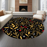 Holly Mistletoe Welcome Entrance Holiday Festive Decoration(Black)