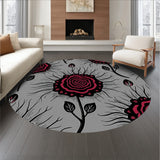 Gothic Rose Bloom Tapestry with Dark Floral Arrangements(Gray) - ODIKA