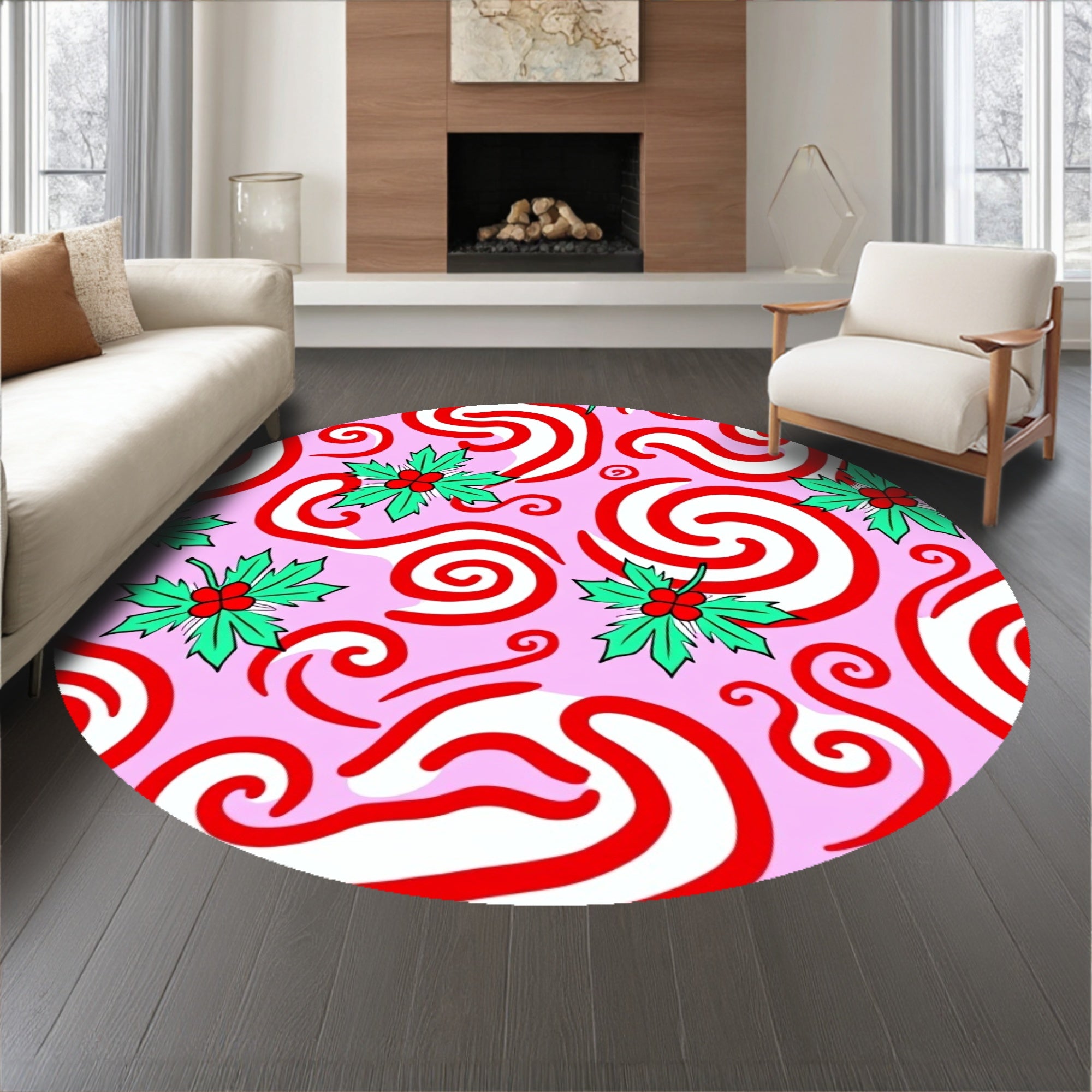 Sweet Cane Swirl Christmas Collection(Pink)
