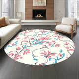 Ornate Floral Scroll Design Slip Resistant Hallway (Pink) - ODIKA