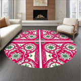 Festive Nordic Snowflake Lace Medallion Interlocking Ornament Design(Red)