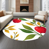 Autumn Harvest Apple Orchard Botanical Half Moon Door(Red)