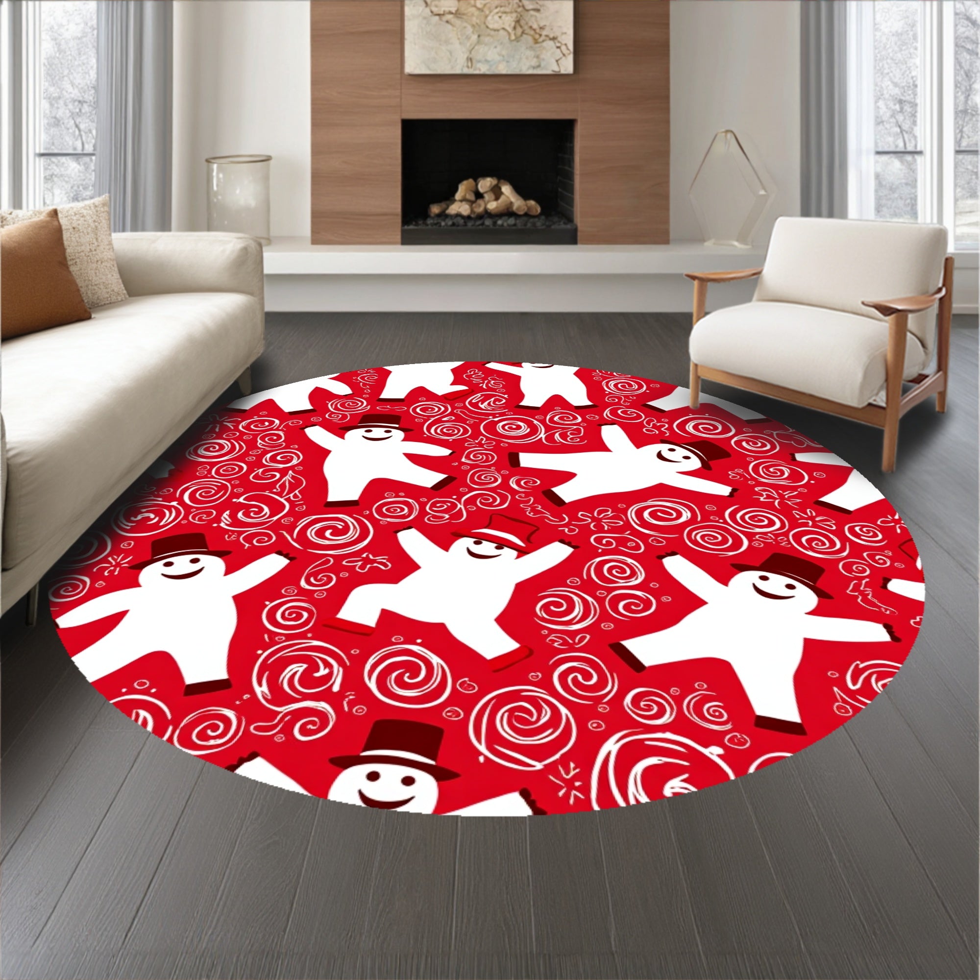 Jolly Frosty Wonderland Decorative Seasonal Entrance Pathway(Red)