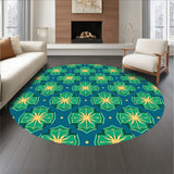 Whimsical Holiday Candles Interlocking Starburst and Gift Ribbon Art(Blue)