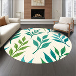 Abstract Watercolor Botanical with Fern Leaf (Blue) - ODIKA