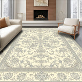 Eclipse Medallion Area with Ornate Symmetrical Motifs and Subdued Tones(Beige)