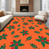 Holly Berry Wreath Festive Botanical Christmas Accent(Orange)