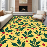 Festive Holly Swirl Textured Decorative Holiday Accent(Yellow)