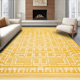 Beige Yellow Modern Area(Yellow)