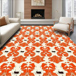 Boho Inspired Interlocking Petal Motif With Vintage Appeal (Orange) - ODIKA