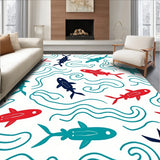 Koi Pond Tranquil Water Ripple Oriental Design(Red)