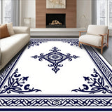 Paisley Teardrop Cascade with Vintage Ornamental Flourishes (Blue)