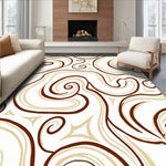 Swirled Marble Abstract Waves Contemporary Decorative Accent (Brown) - ODIKA