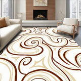 Swirled Marble Abstract Waves Contemporary Decorative Accent (Brown) - ODIKA