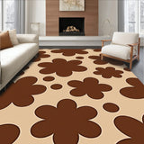 Farmhouse Cowhide Look Faux Leather Surface Design Floor(Brown)