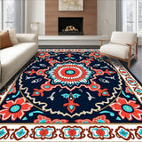 Elegant Floral Medallion Contemporary Decorative(Red)