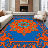 Ornate Motif with Baroque Floral Scrolls (Blue) - ODIKA