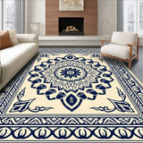 Interlocking Floral Design with Wind Swept Petal Motifs(Beige)