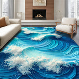 Ocean Waves Non Slip(Blue)