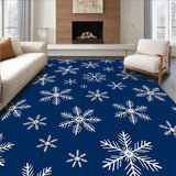 Falling Snow Crystal Entryway with Midnight Sky Background(Blue)