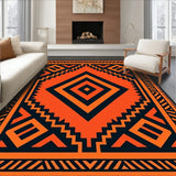 Aztec Lattice Heritage Southwest Handwoven(Orange)