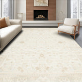 Transitional Beige Area Subtle Design(Beige)