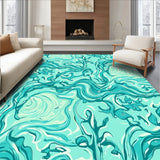 Rippling Wave Tranquil Oceanic Tropical Motif (Blue)
