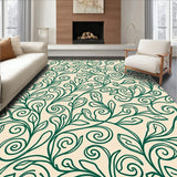 Abstract Botanical Flourish with Swirling Vine Motifs(Beige)