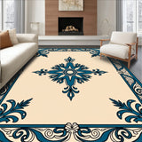 Classic Medallion Vintage Style Anti Slip Floor Covering(Beige)