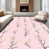 Chinoiserie Garden displaying Delicate Cherry Branch Art (Pink)